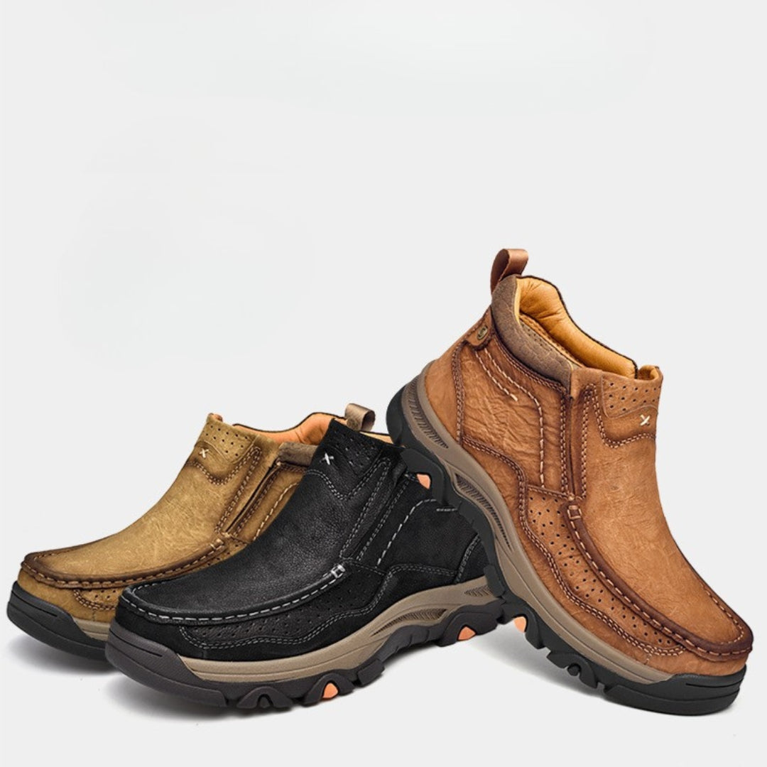 Premium Leather High-Top Shoes