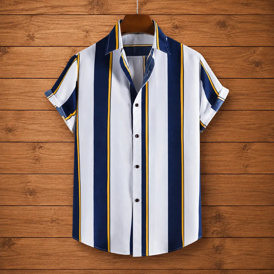 Vertical Striped Button Shirt