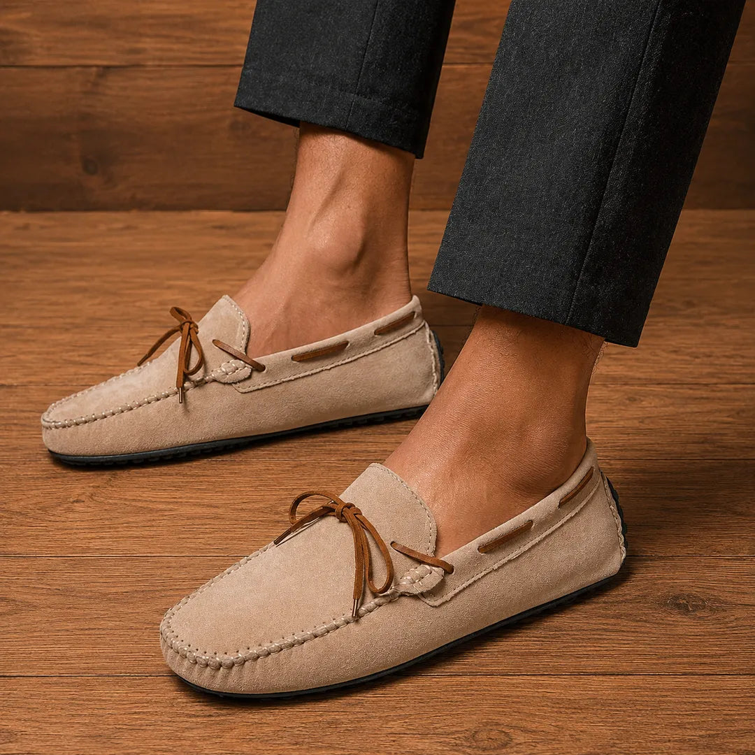 Vintage Suede Driving Loafers