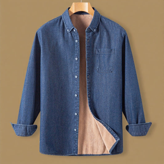 DENIM WARM PLUSH SHIRT