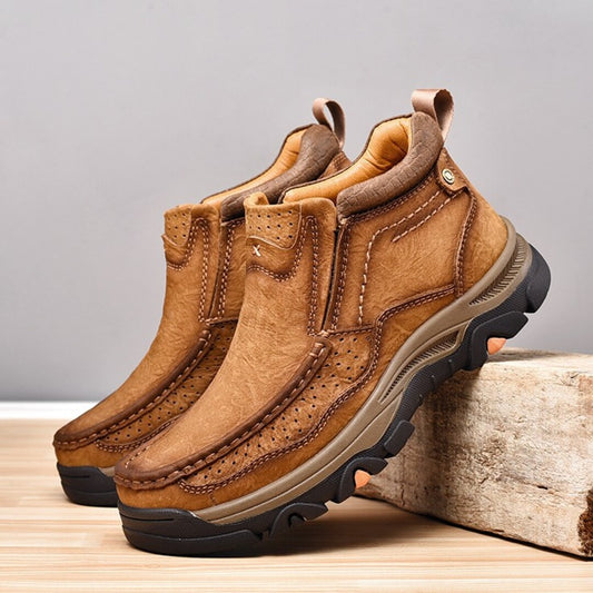 Premium Leather High-Top Shoes