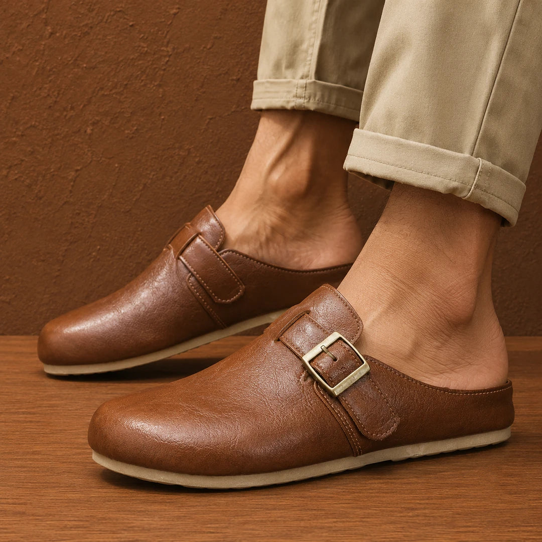Comfort Buckle Mules