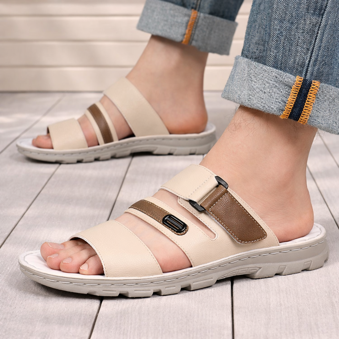 Leather Comfort Slides