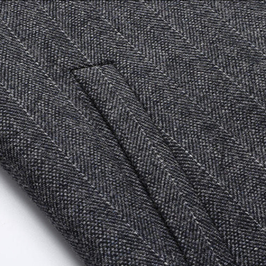 PREMIUM STRIPED WOOL COAT