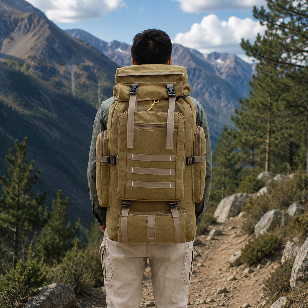 Large Canvas Hiking Backpack