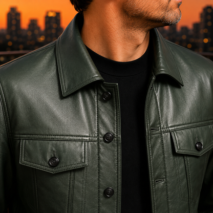 Button Front Trucker Jacket