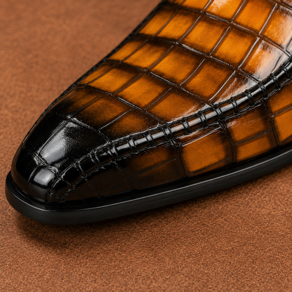 Elegant Crocodile Monk Shoes