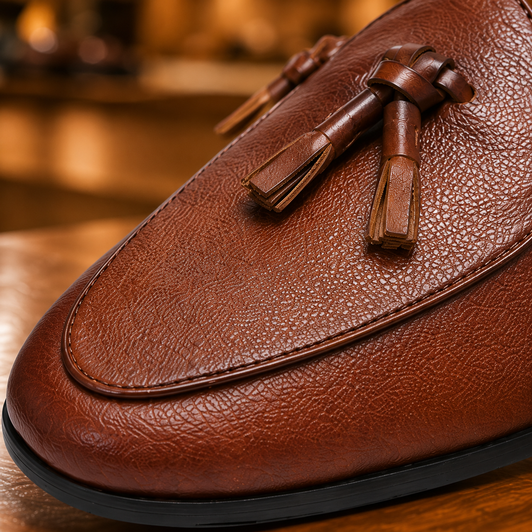 Formal Pointed Tassel Loafers