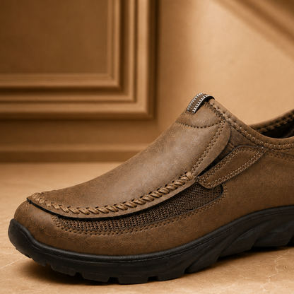 Genuine Leather Slip-Ons