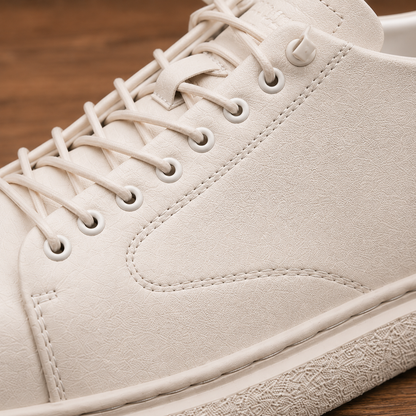 Low-Top Lace Court Sneakers