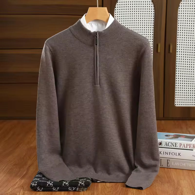 MERINO 100% WOOL HALF-ZIP PULLOVER