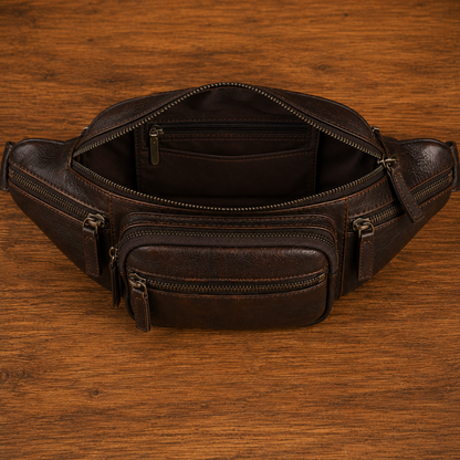 Compact Leather Belt Bag