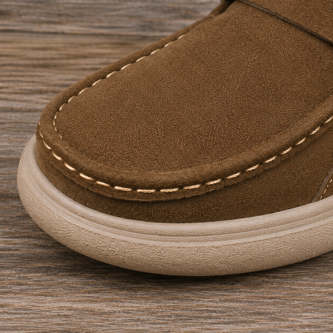 Cushioned Leather Loafer Sneakers