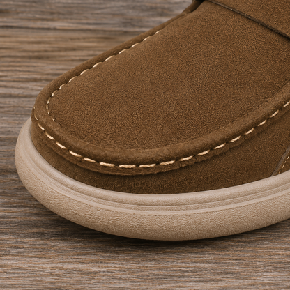Cushioned Leather Loafer Sneakers