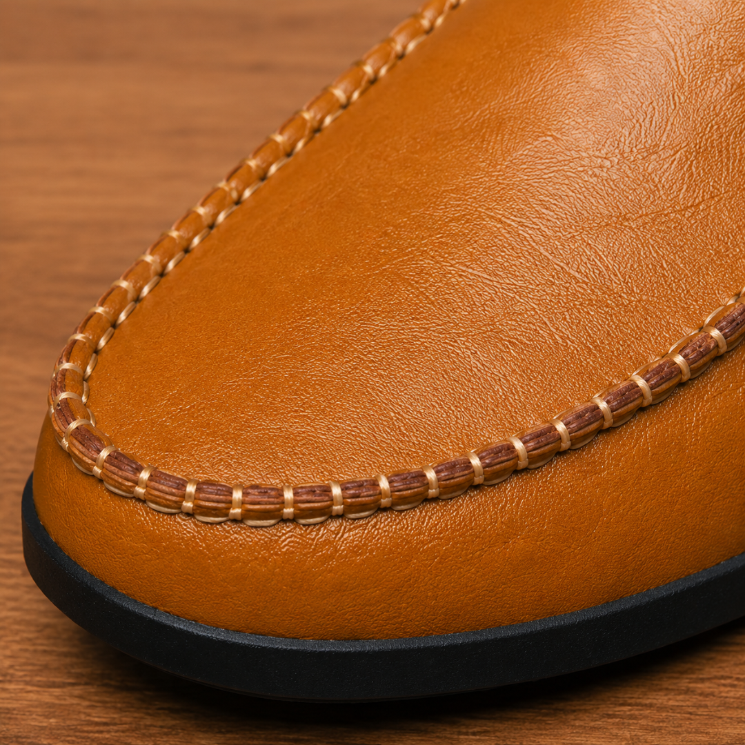 Classic Moc-Toe Leather Loafers