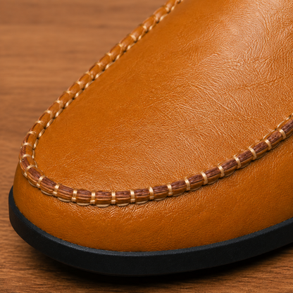 Classic Moc-Toe Leather Loafers
