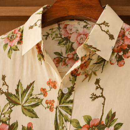 Printed Button-Up Shirt