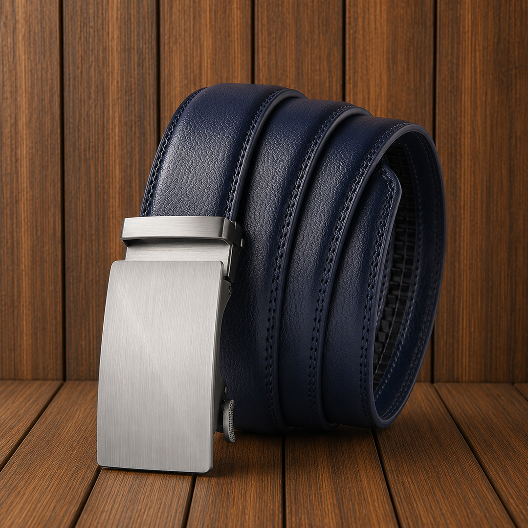Slide Buckle Leather Belt