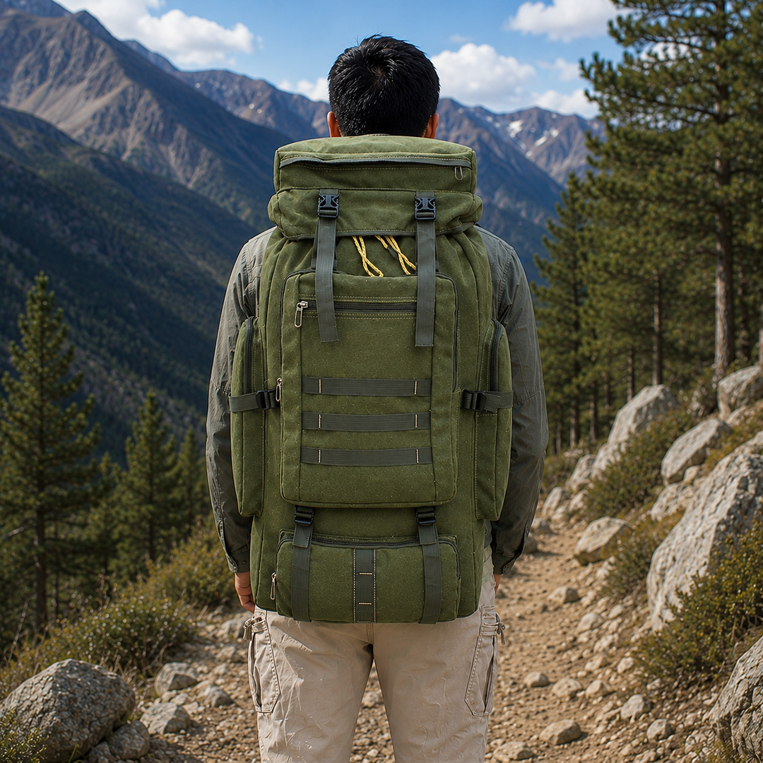 Large Canvas Hiking Backpack