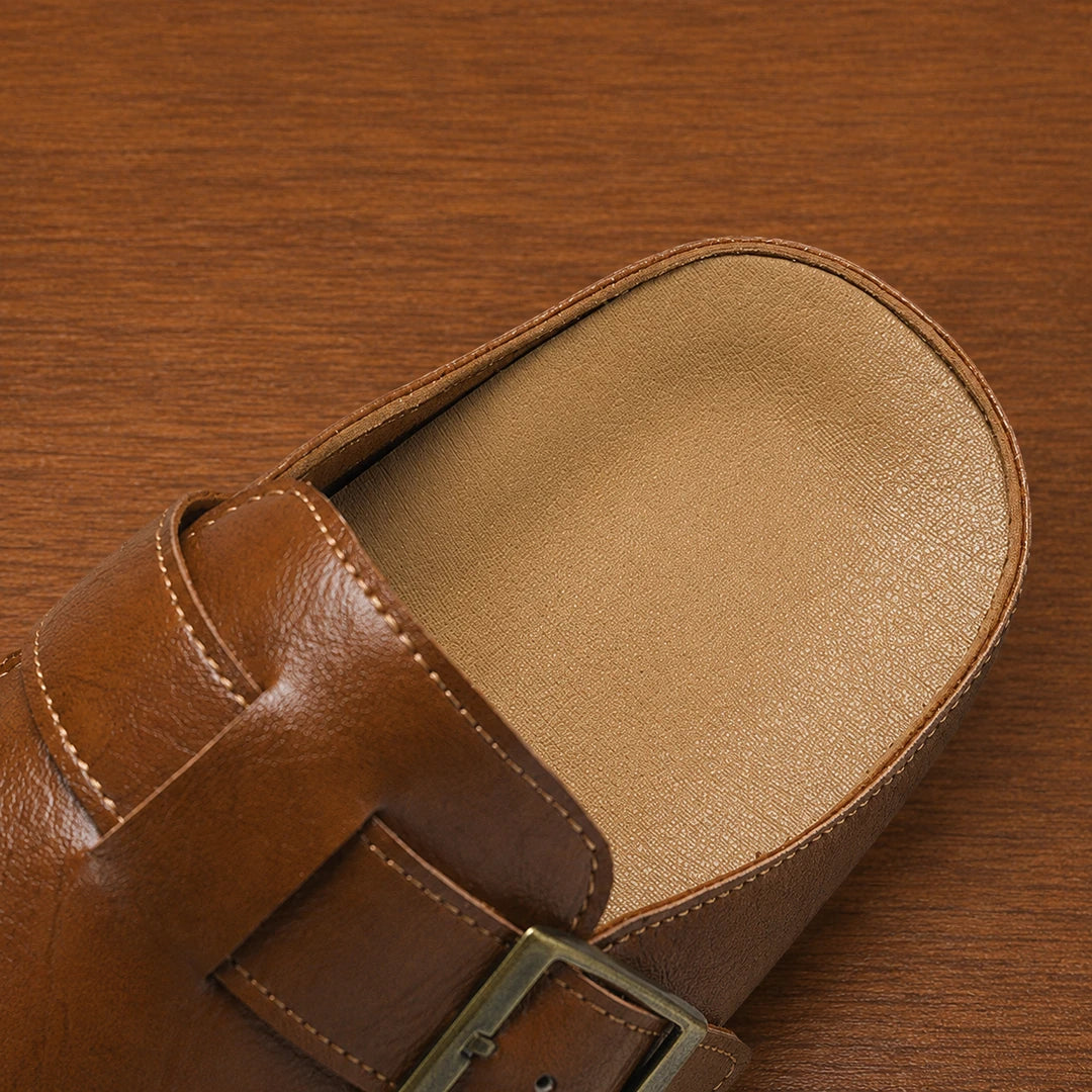 Comfort Buckle Mules