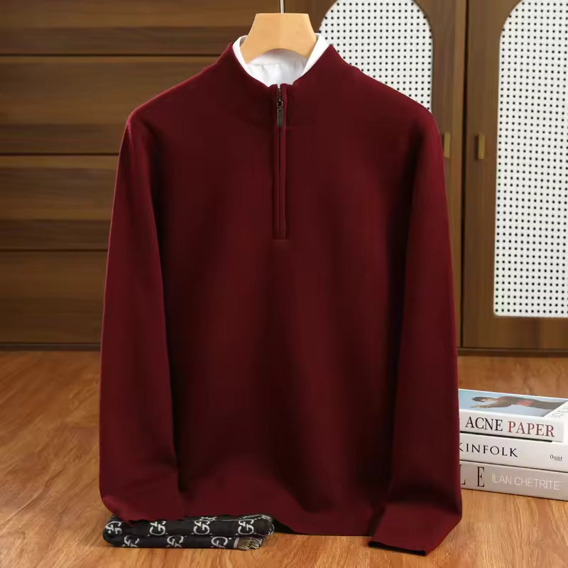 MERINO 100% WOOL HALF-ZIP PULLOVER