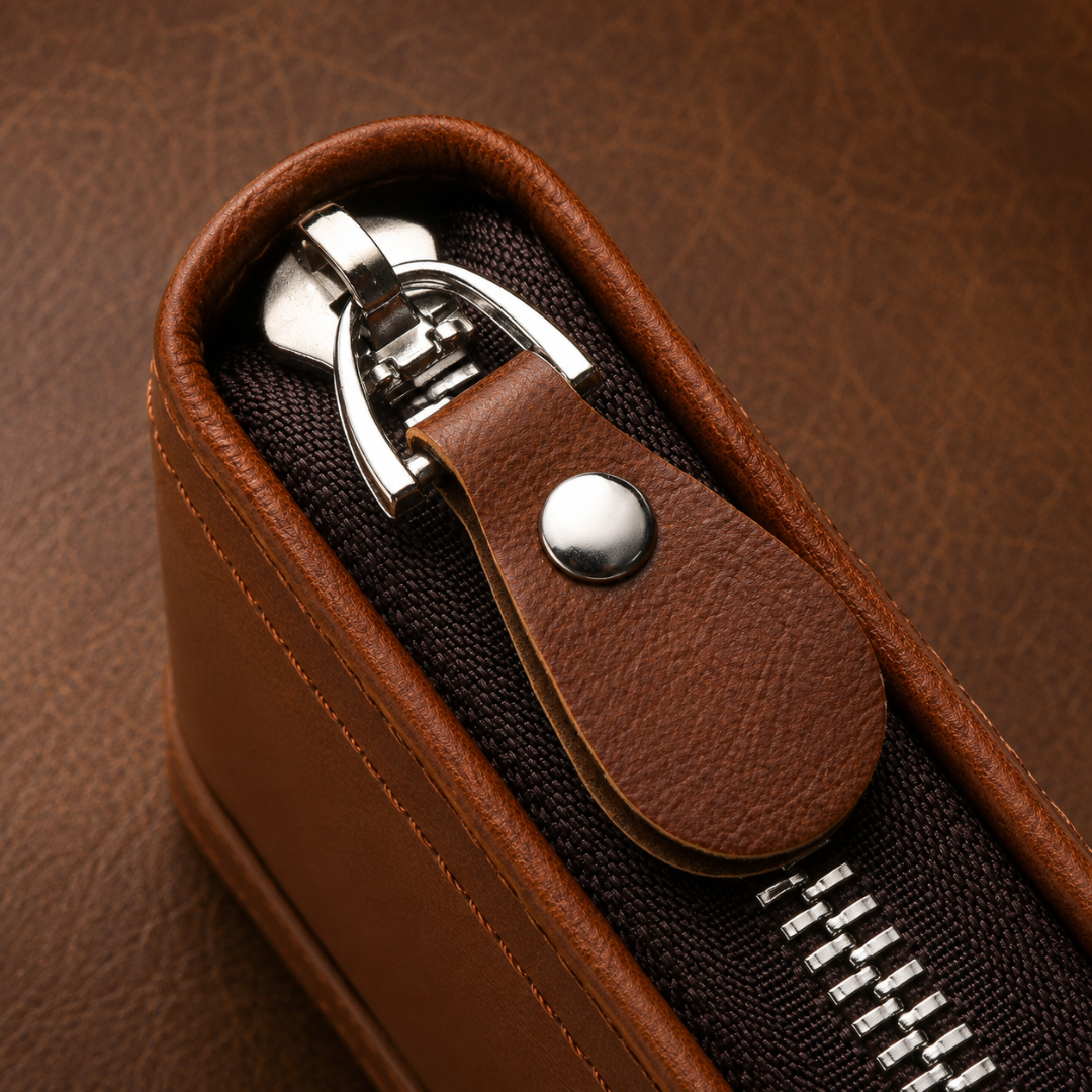 Leather Zipper Wallet