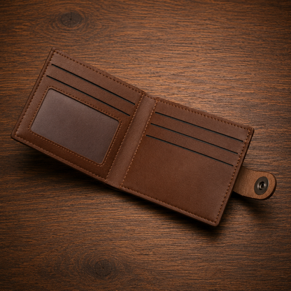 Stitched Leather Bifold Wallet