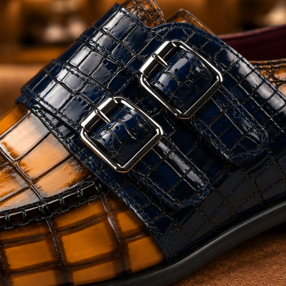 Elegant Crocodile Monk Shoes
