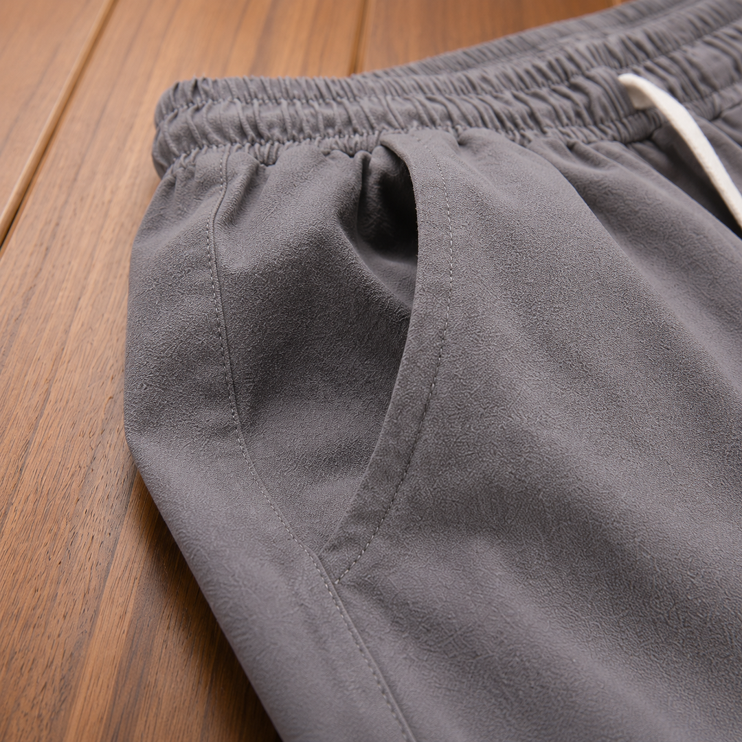 Drawstring Cotton Beach Shorts