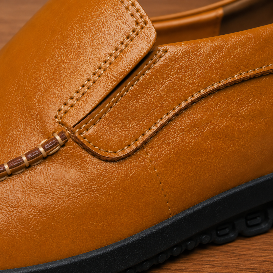 Classic Moc-Toe Leather Loafers
