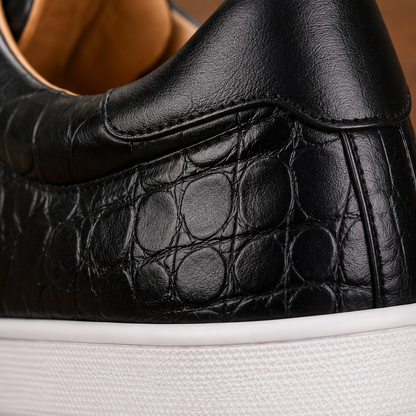 Textured Leather Sneakers
