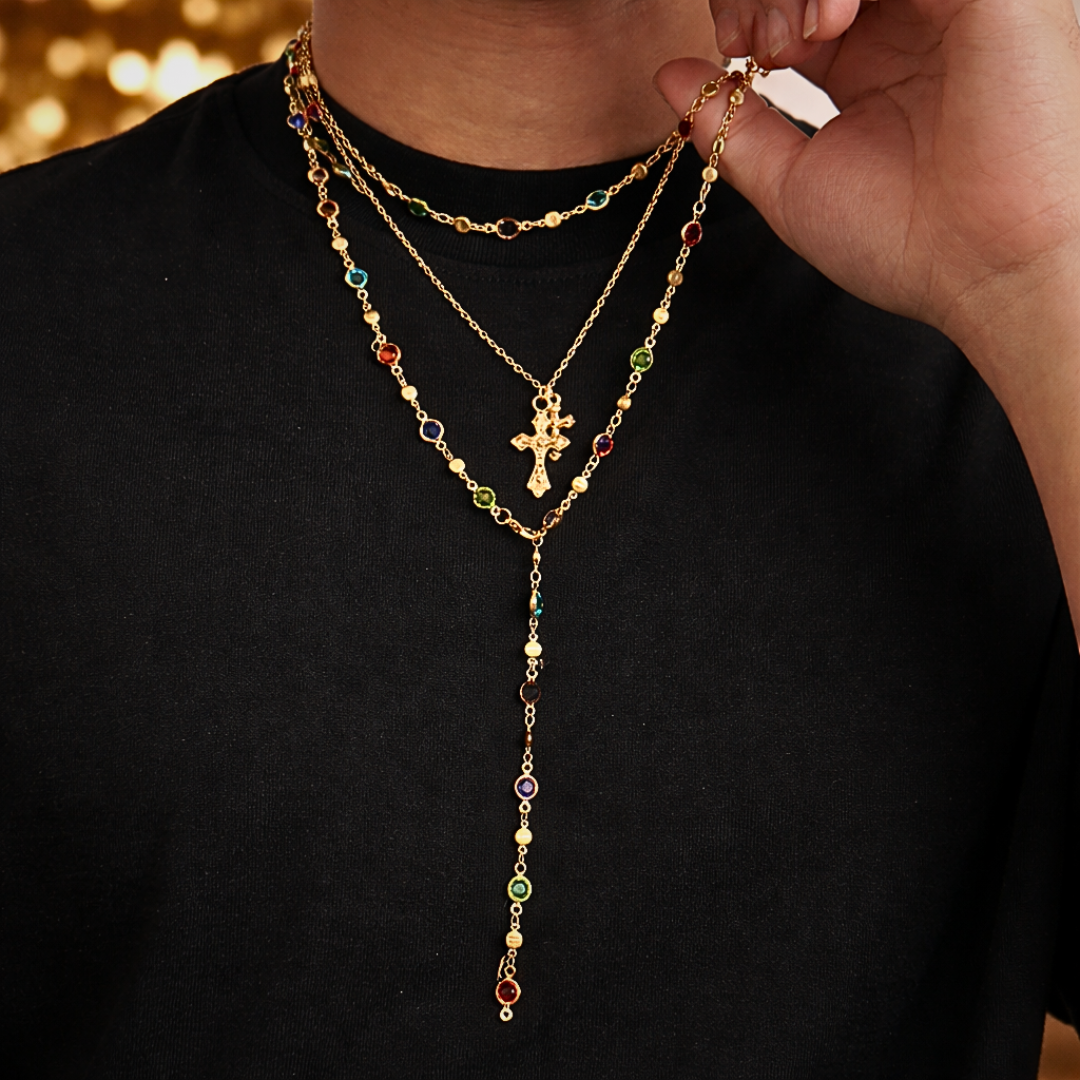 Statement Cross Necklace Set