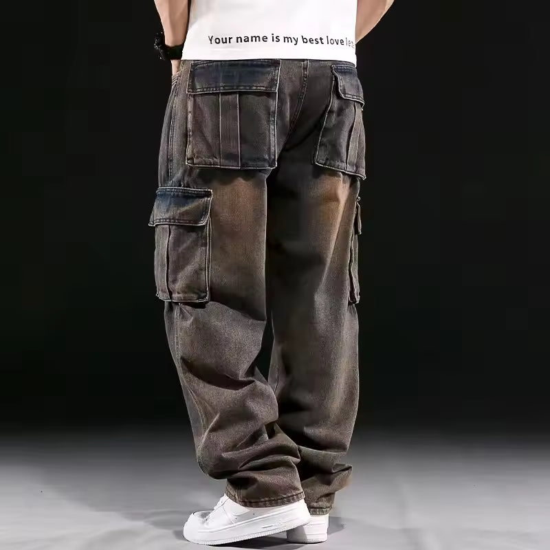 VINTAGE DENIM CARGO PANTS