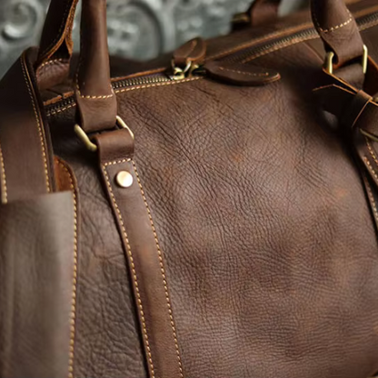TRAVEL VINTAGE LEATHER DUFFLE BAG