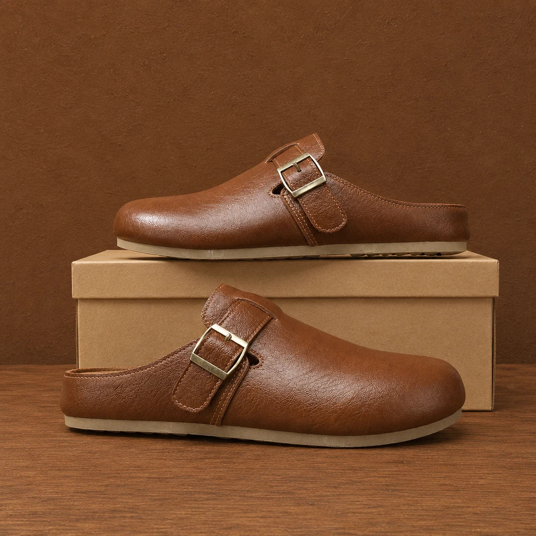 Comfort Buckle Mules