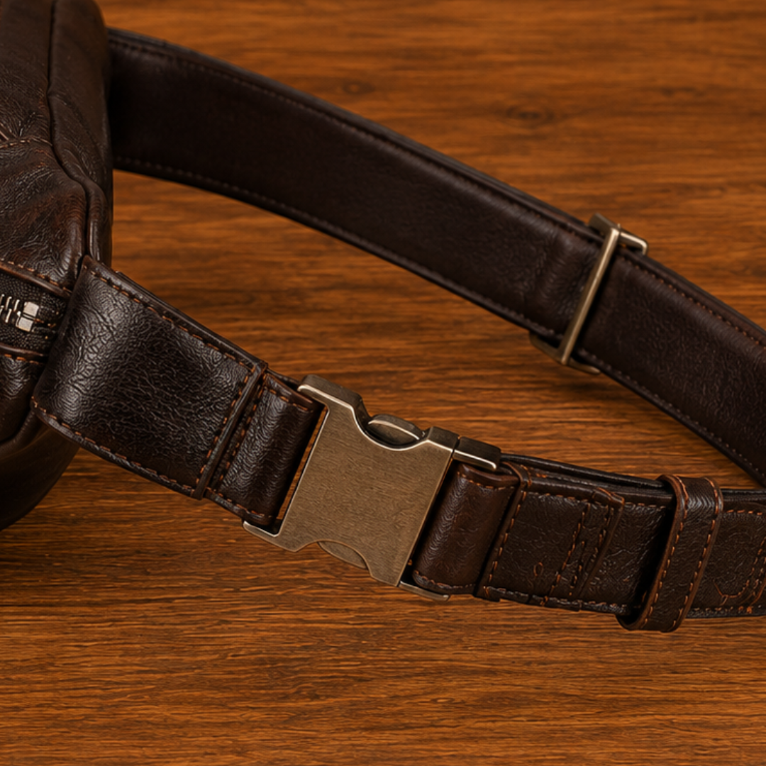 Compact Leather Belt Bag