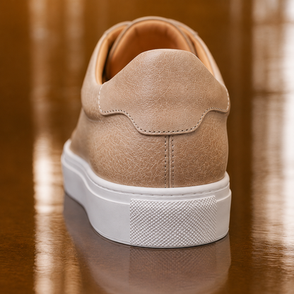 Premium Leather Lace-Up Sneakers