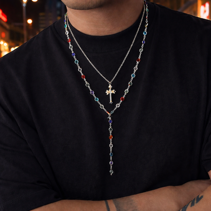 Crystal Cross Necklace Set