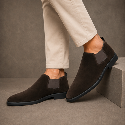 Suede Slip-On Boots