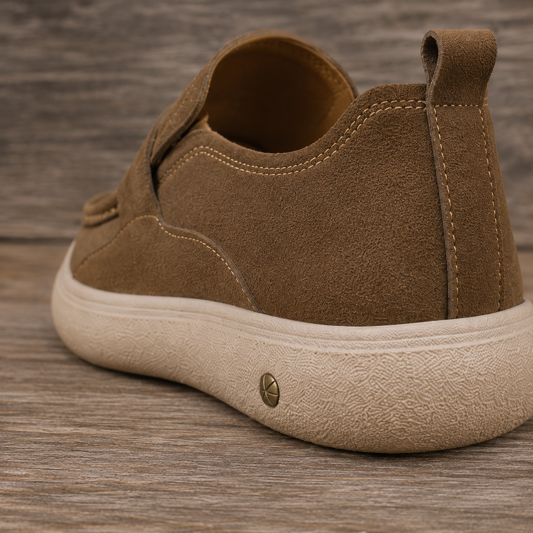 Cushioned Leather Loafer Sneakers