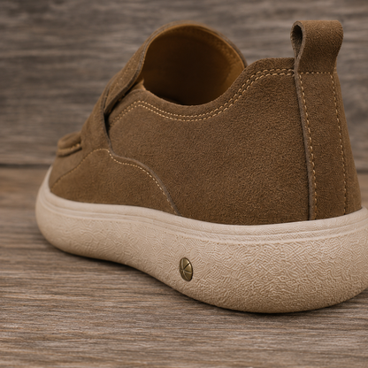 Cushioned Leather Loafer Sneakers