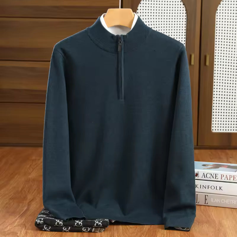 MERINO 100% WOOL HALF-ZIP PULLOVER