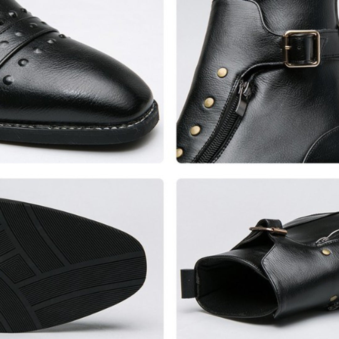 HIGH-TOP LEATHER BOOTS