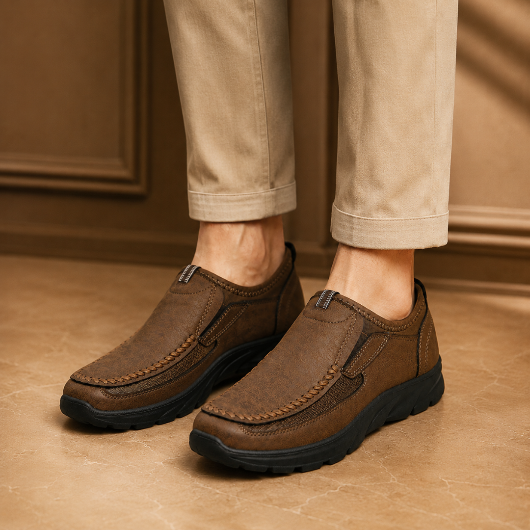 Genuine Leather Slip-Ons