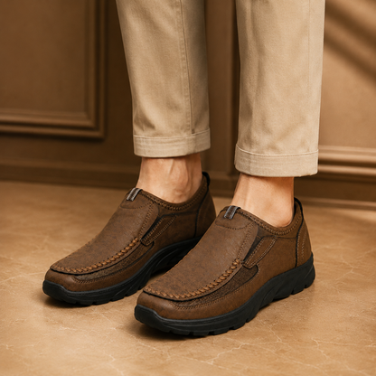 Genuine Leather Slip-Ons