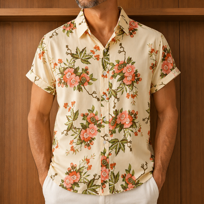 Printed Button-Up Shirt