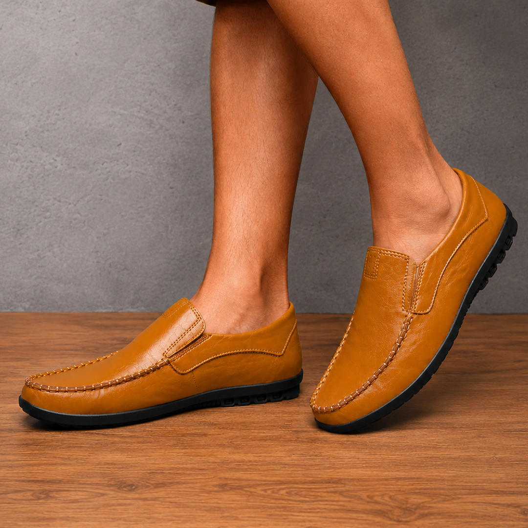 Classic Moc-Toe Leather Loafers
