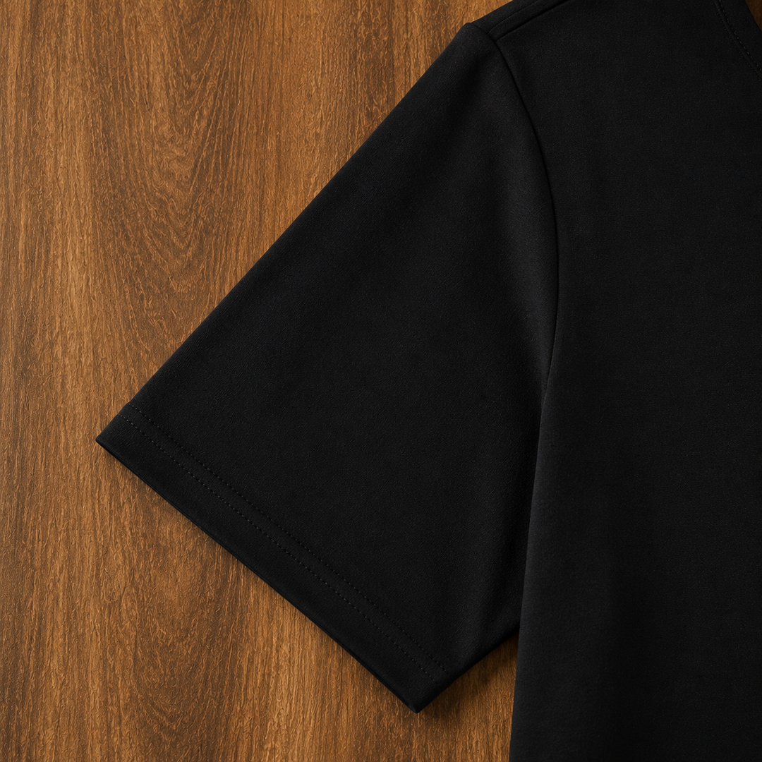 Band Collar Henley T-Shirt