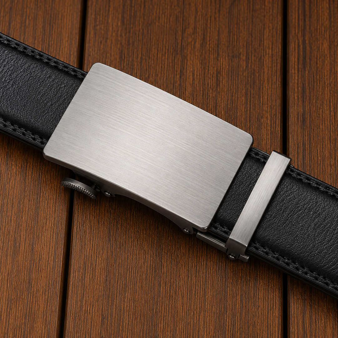 Slide Buckle Leather Belt