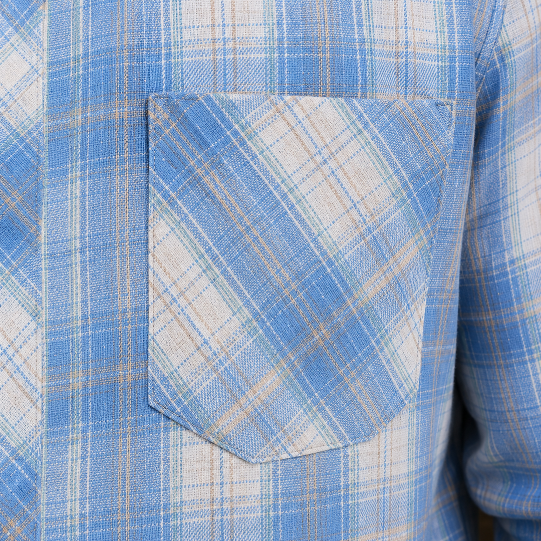 Plaid Button-Up Shirt